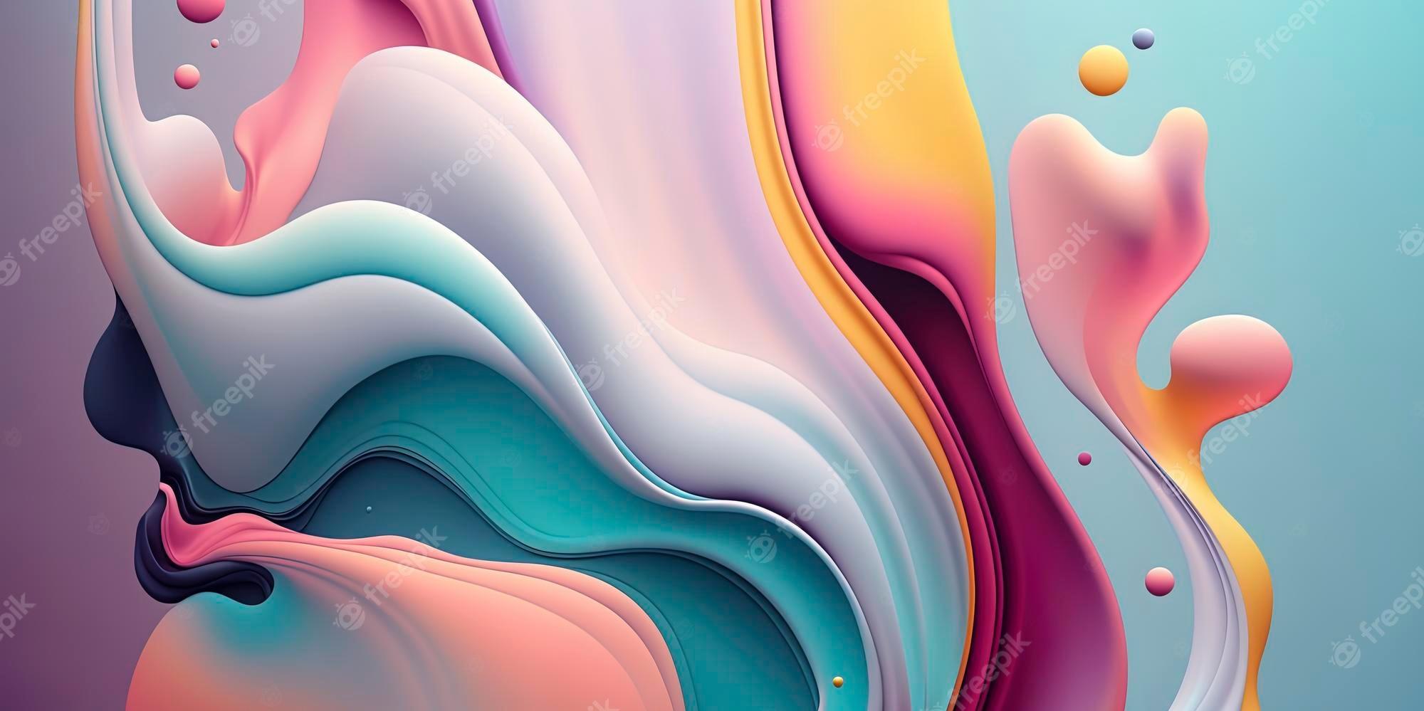 🔥 Download Premium Photo Amazing Abstract Wallpaper With Soft Pastel ...