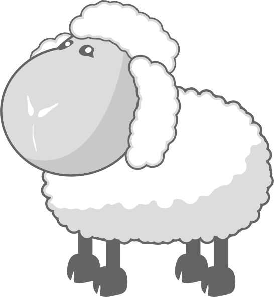 Sheep In Gray Clip Art At Clker Vector Online Royalty