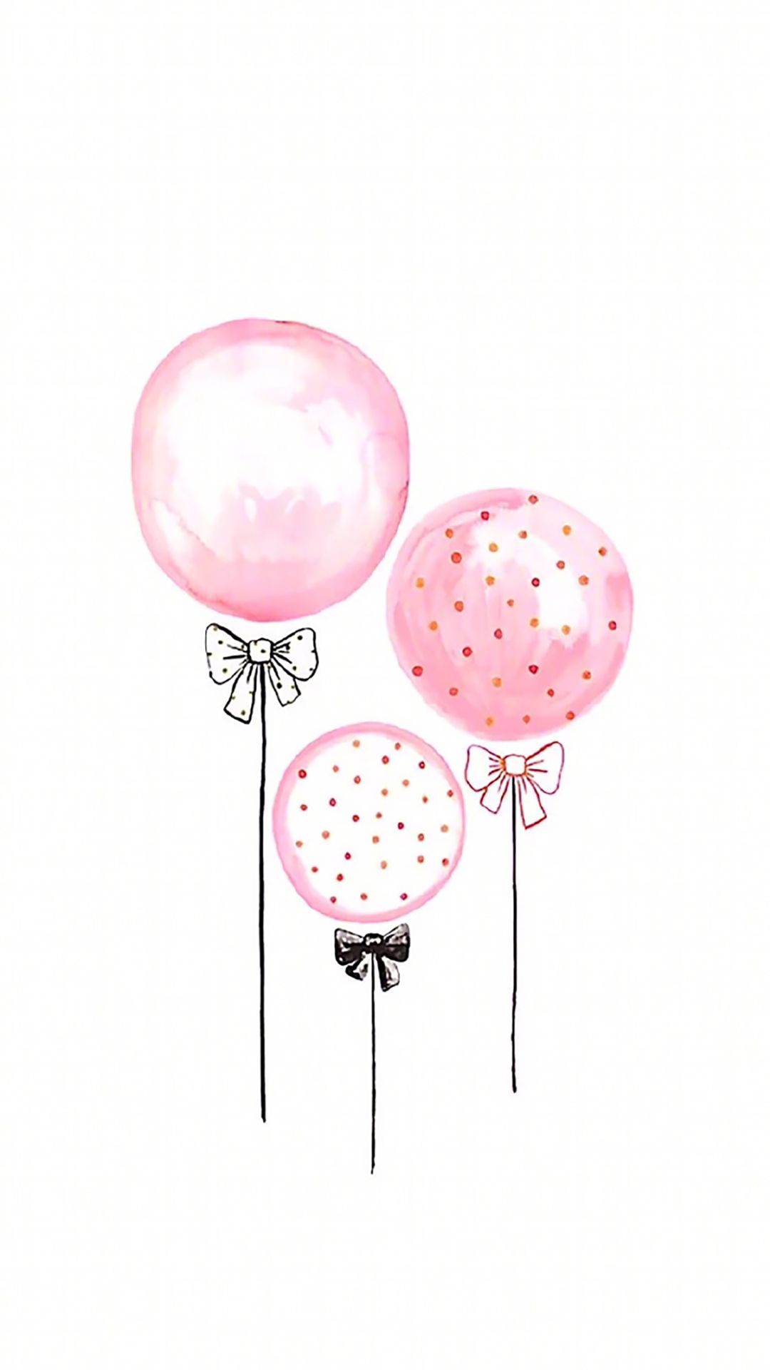 Pink Love Balloon Wallpaper Girly art Cute drawings Butterfly