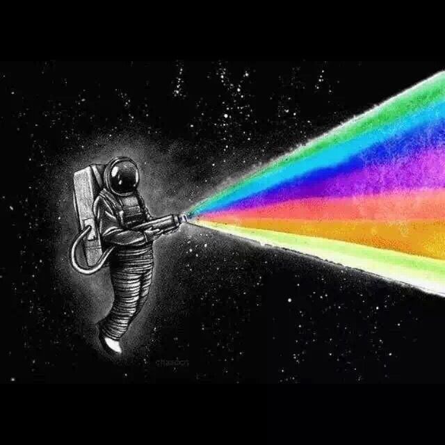 Take A Rainbow Astronaut In The Space