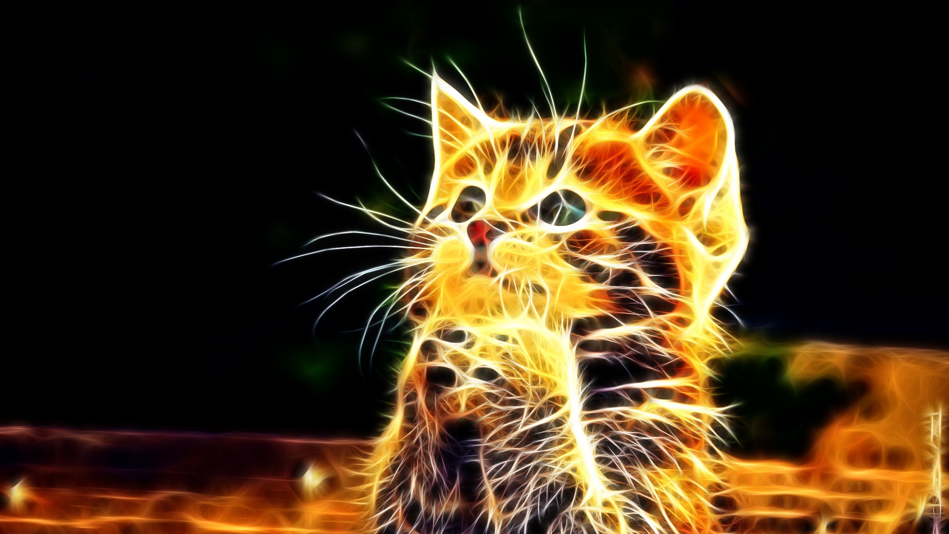 Kitty Furry Paws Cute Abstract Wallpaper Background