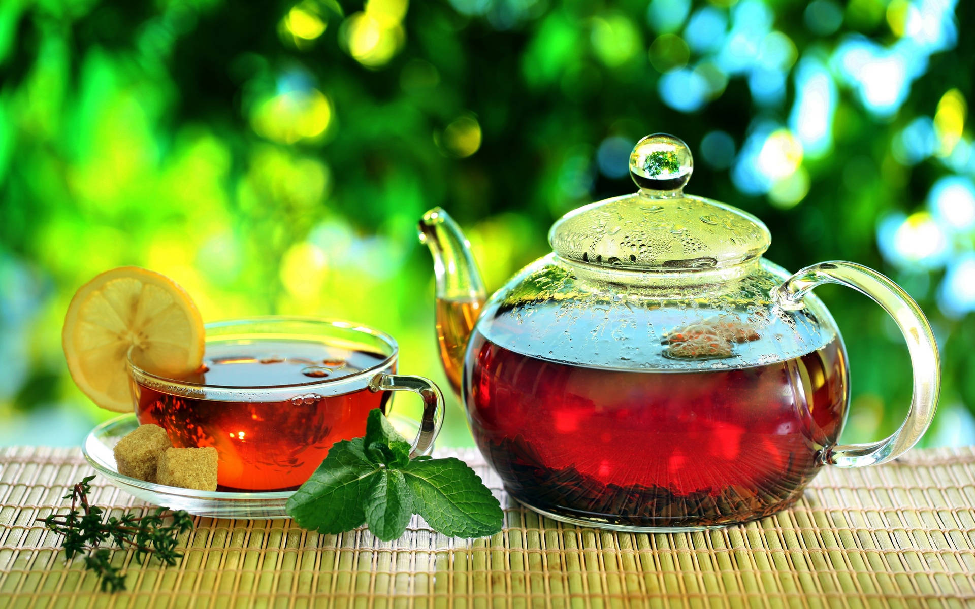 Tea Garden Wallpaper