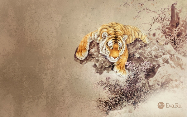 Abstract Animals Tigers Wallpaper