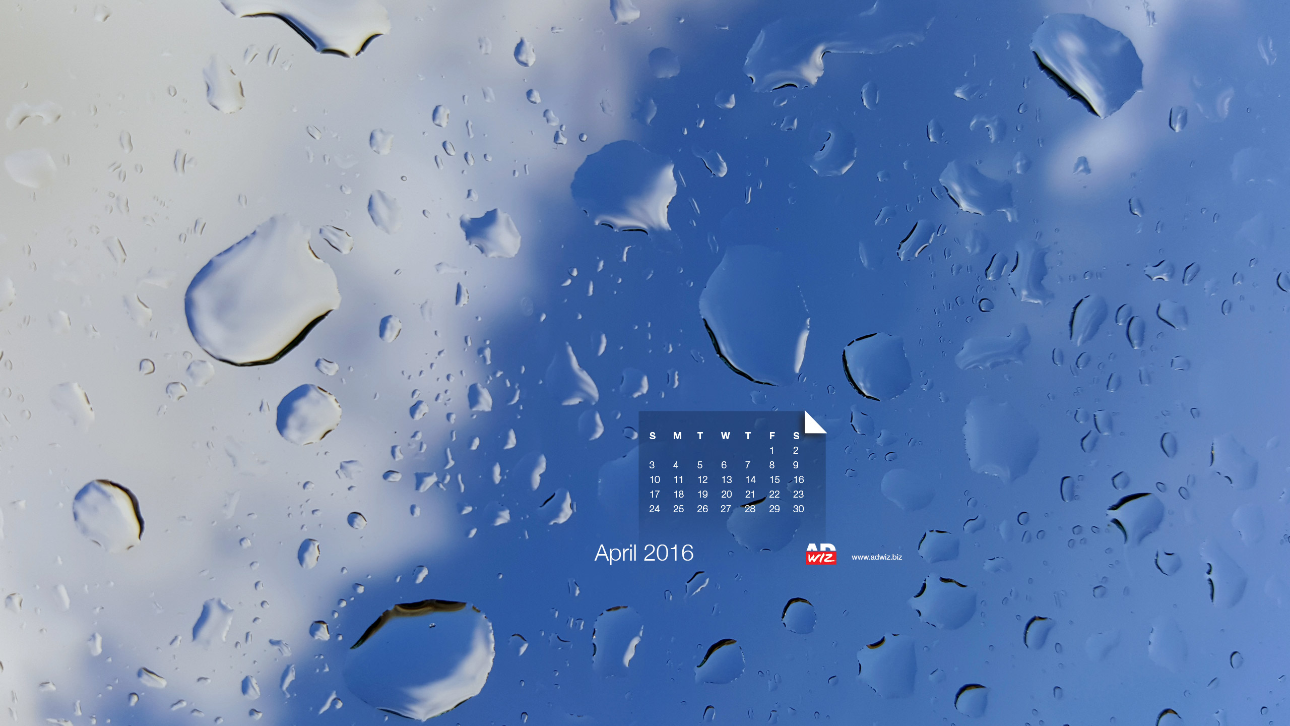 April 2016 desktop wallpaper calendar Adwiz