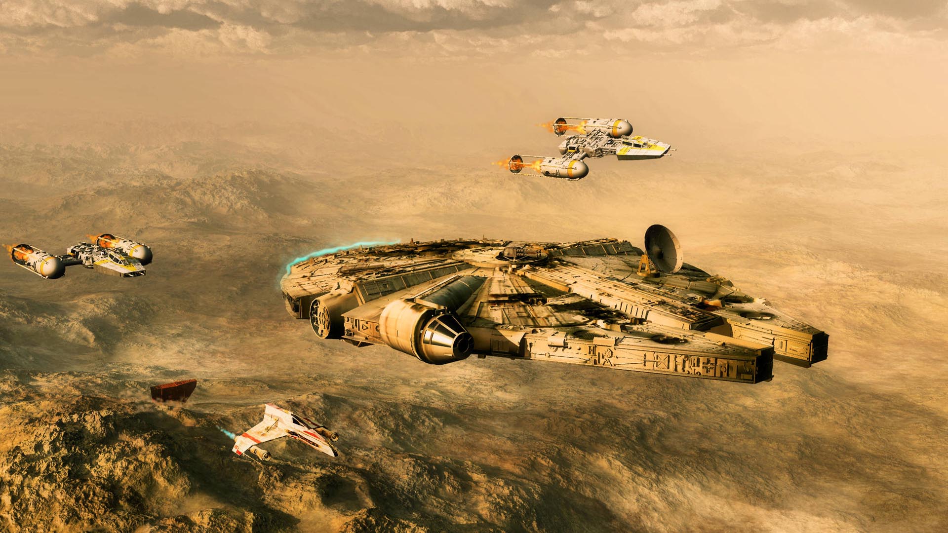 Star Wars Falcon Millenium Background Movies