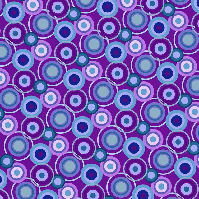 Mod Circles   Blueberry Wall Mural   Contemporary   Wallpaper   by