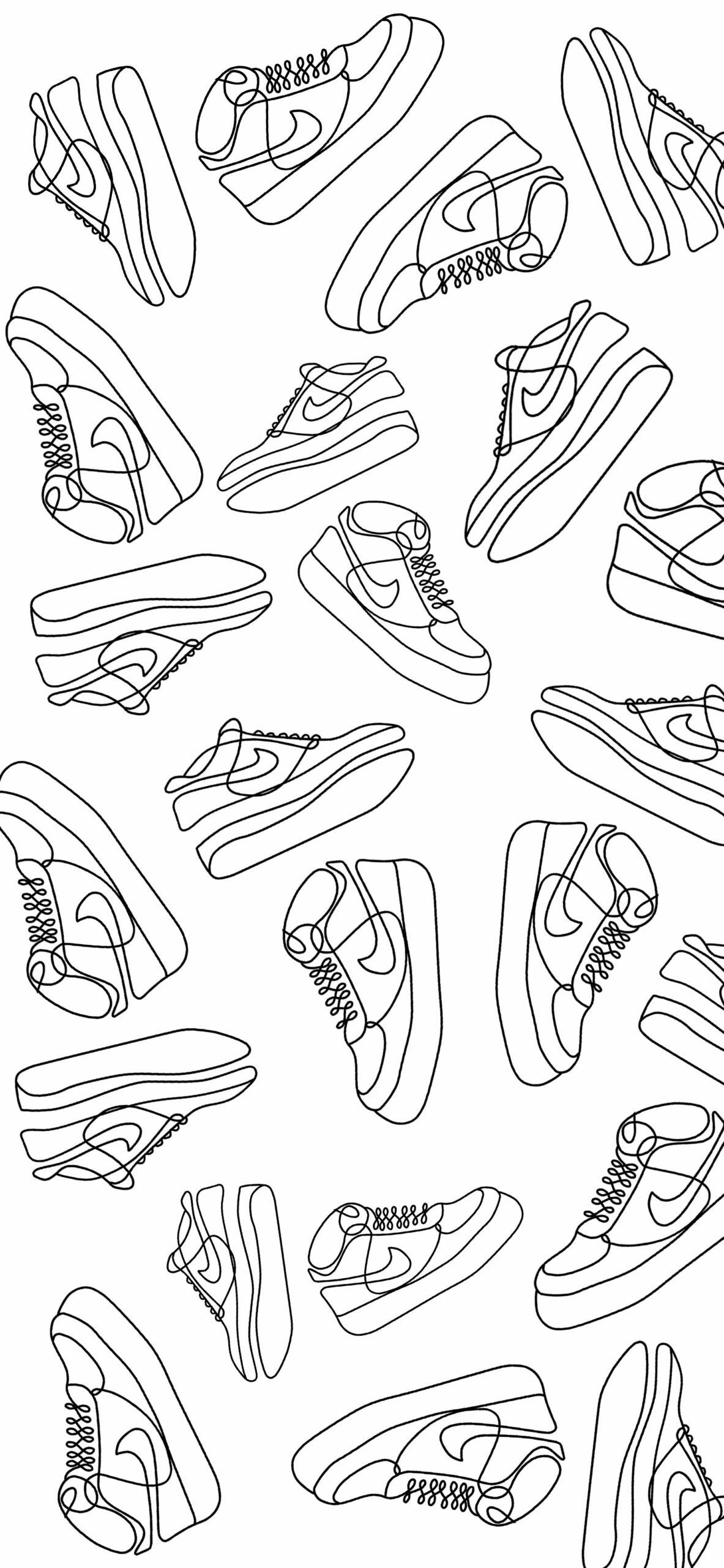 Nike Sneakers White Minimalist Wallpaper