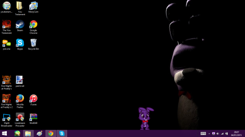 Background Bonnie Is Just Watching The Little Shimeji I Made