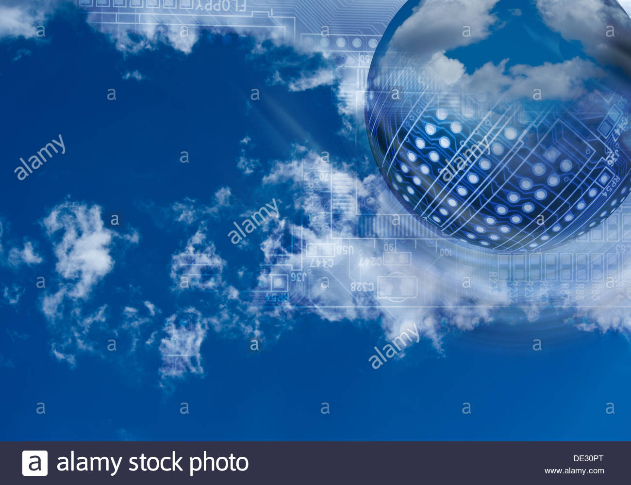 Cloud Puting Background Stock Photo