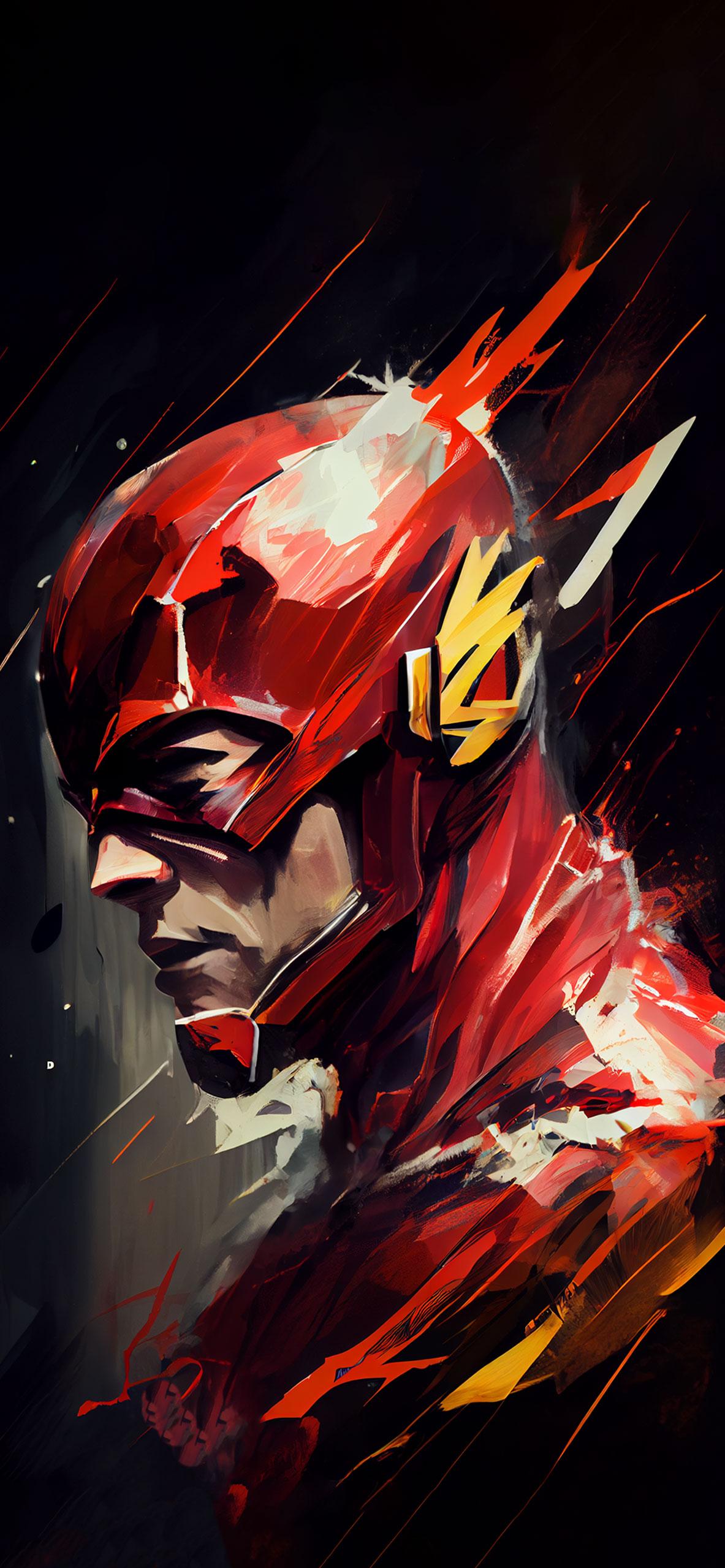 Dc Flash Art Wallpaper Aesthetic For iPhone