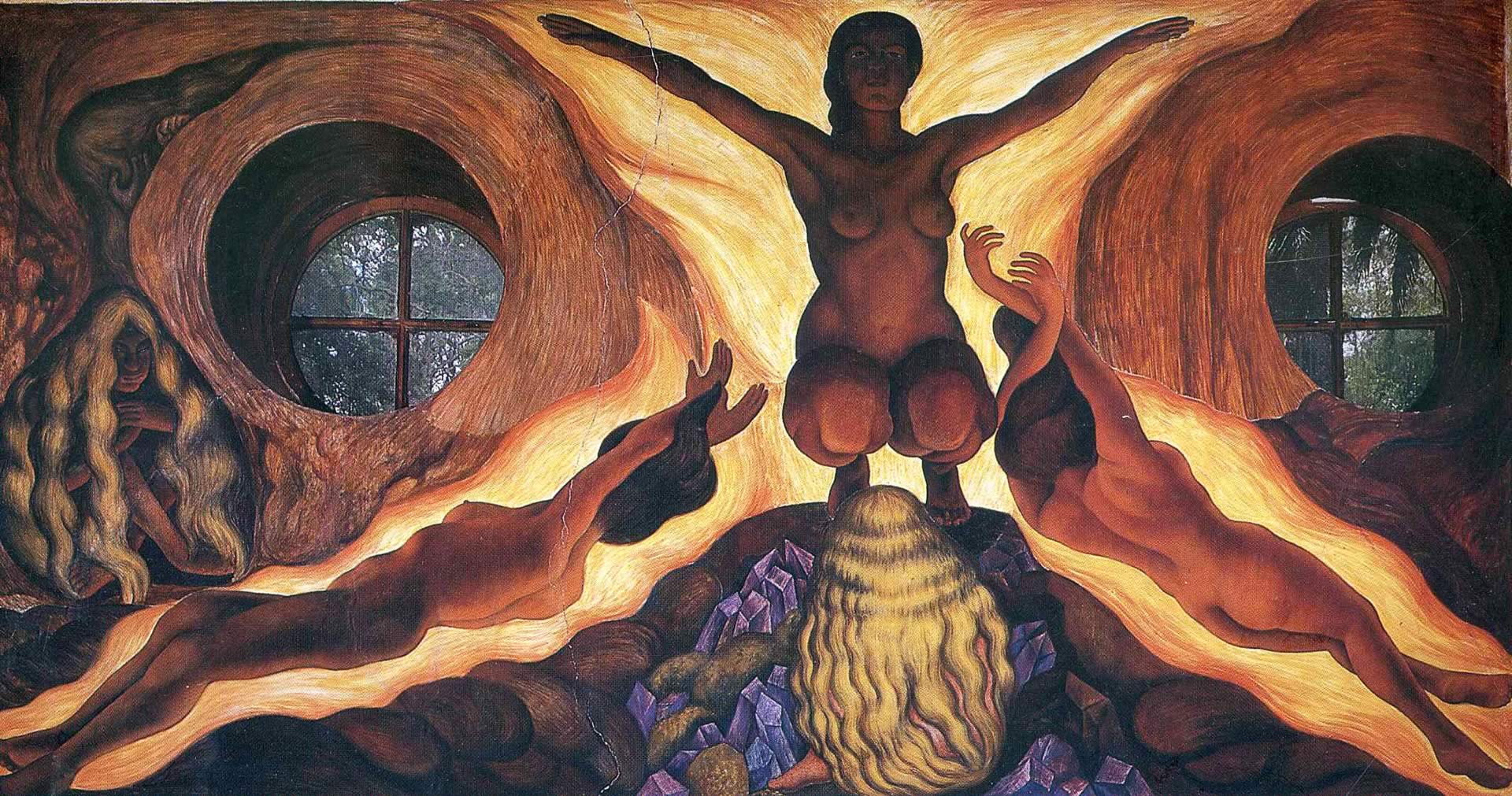 Subterranean Forces Diego Rivera Paintings Wallpaper Image