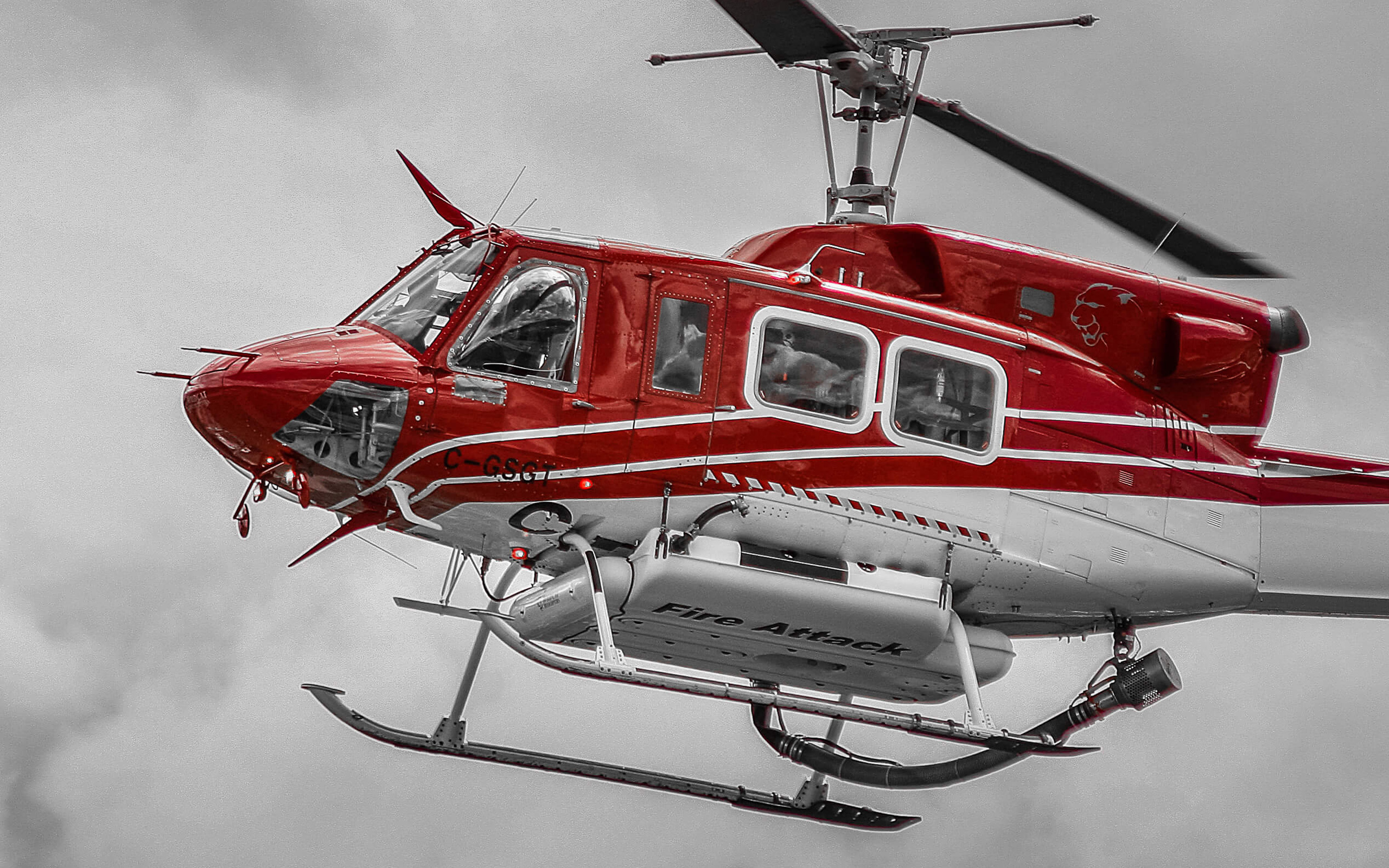 Wallpaper Bell Fire Helicopter Civil