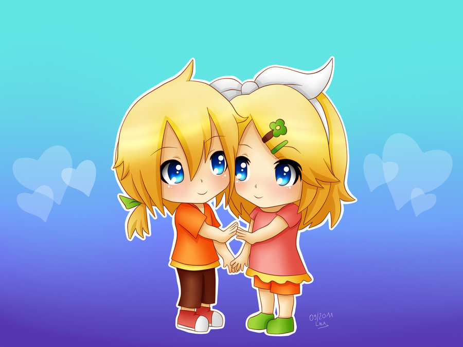 Rin And Len Chibi Wallpaper Rin And Len Chibi Love by
