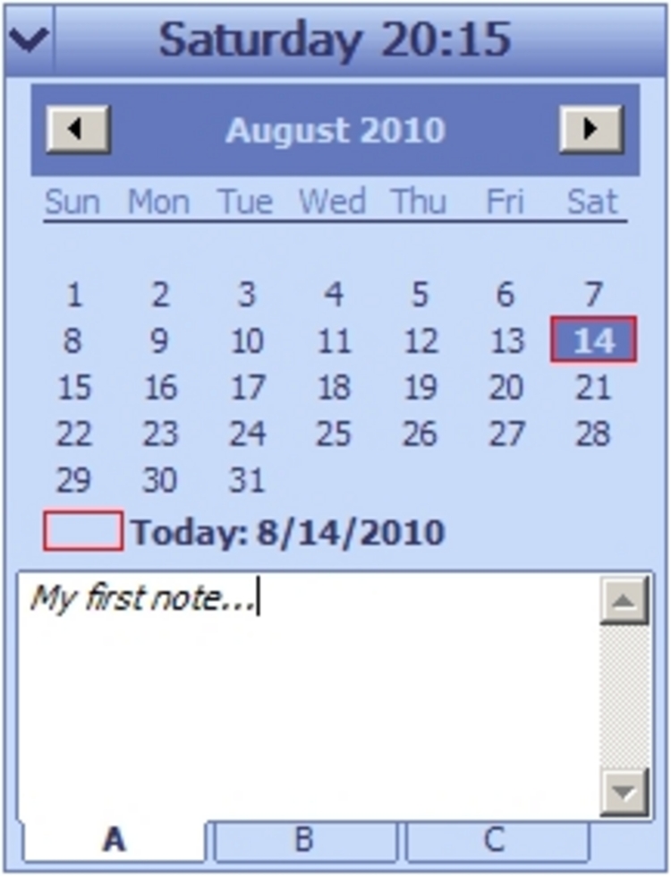 add clock and calendar in desktop for mac