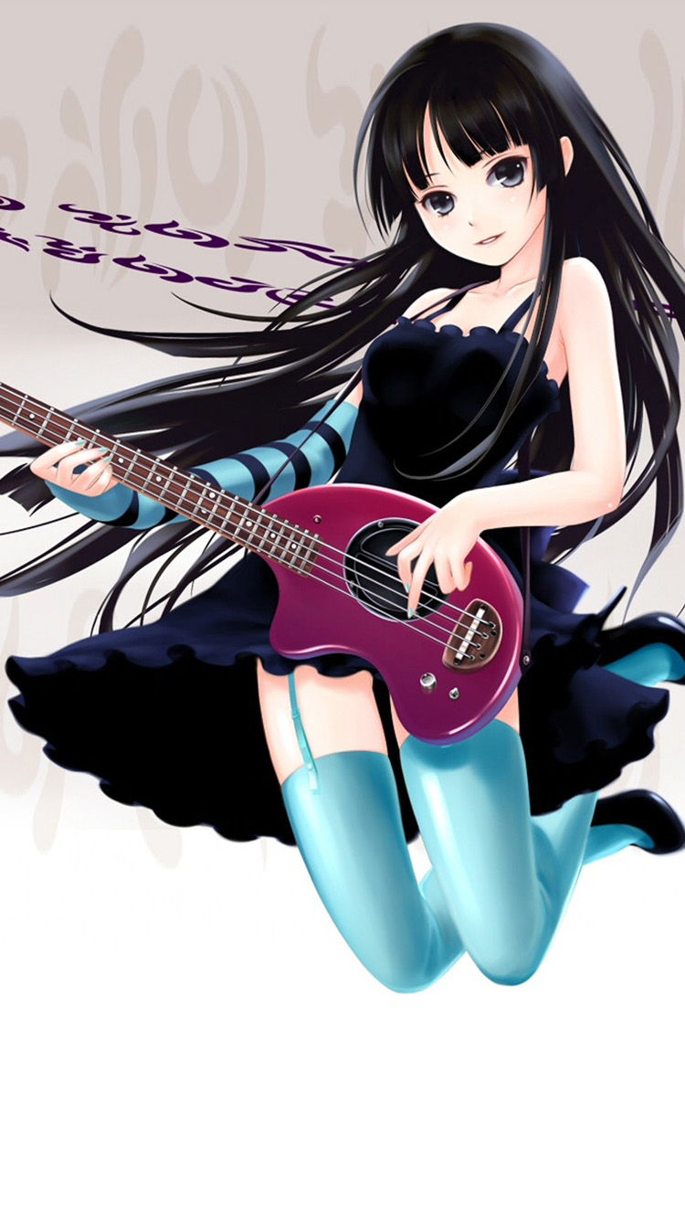 Guitar Anime Girls iPhone Wallpaper HD