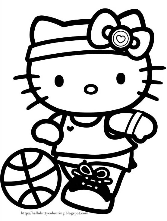 Hello kitty coloring pages wallpapers 554x733
