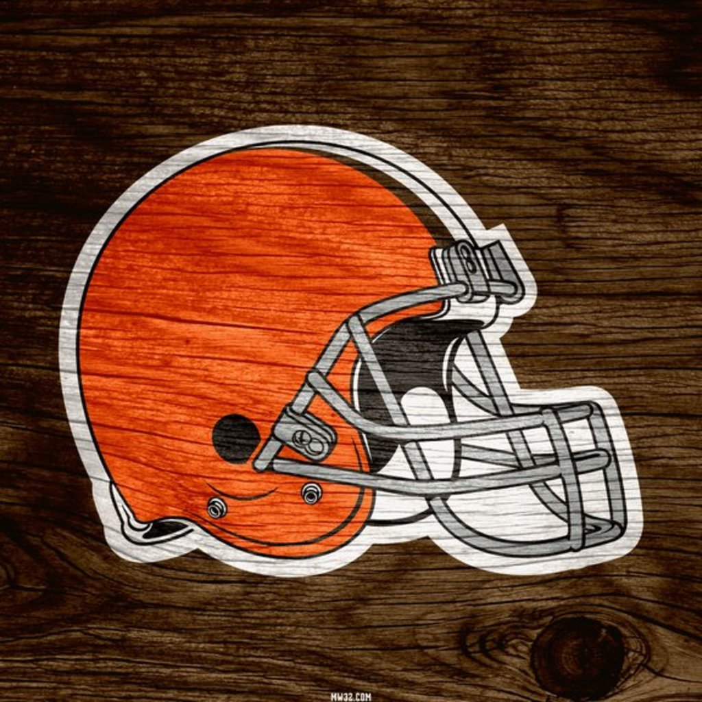 Cleveland Browns Helmet Weathered Wood Wallpaper for Apple iPad 3 1024x1024