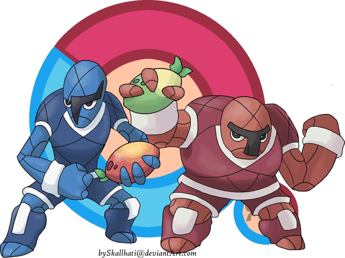 Dynamic Pose Of Sawk The Karate Pokemon Wallpaper