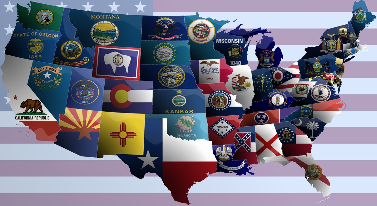 United States Of America Flag Map By Jaysimons