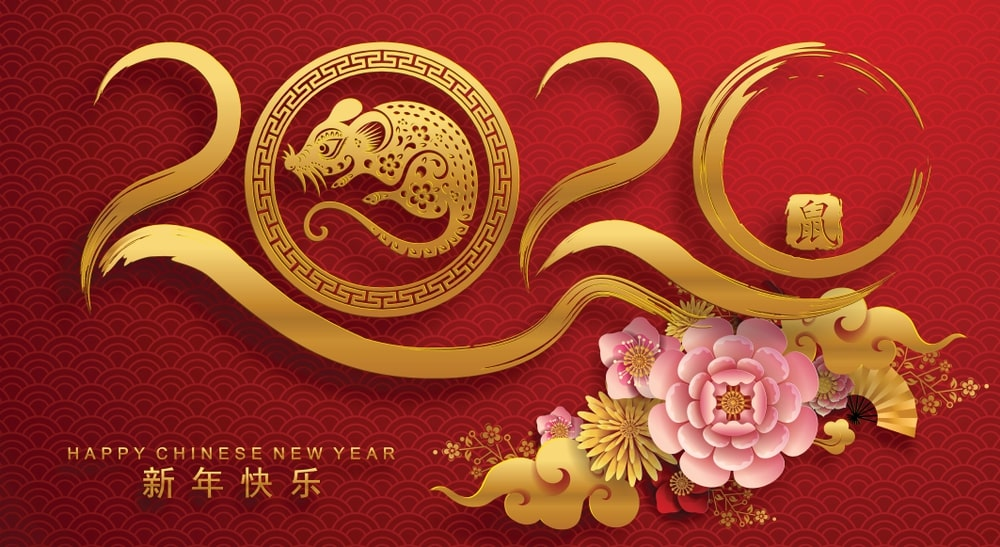 Happy Chinese New Year Zodiac Sign Of The Rat This