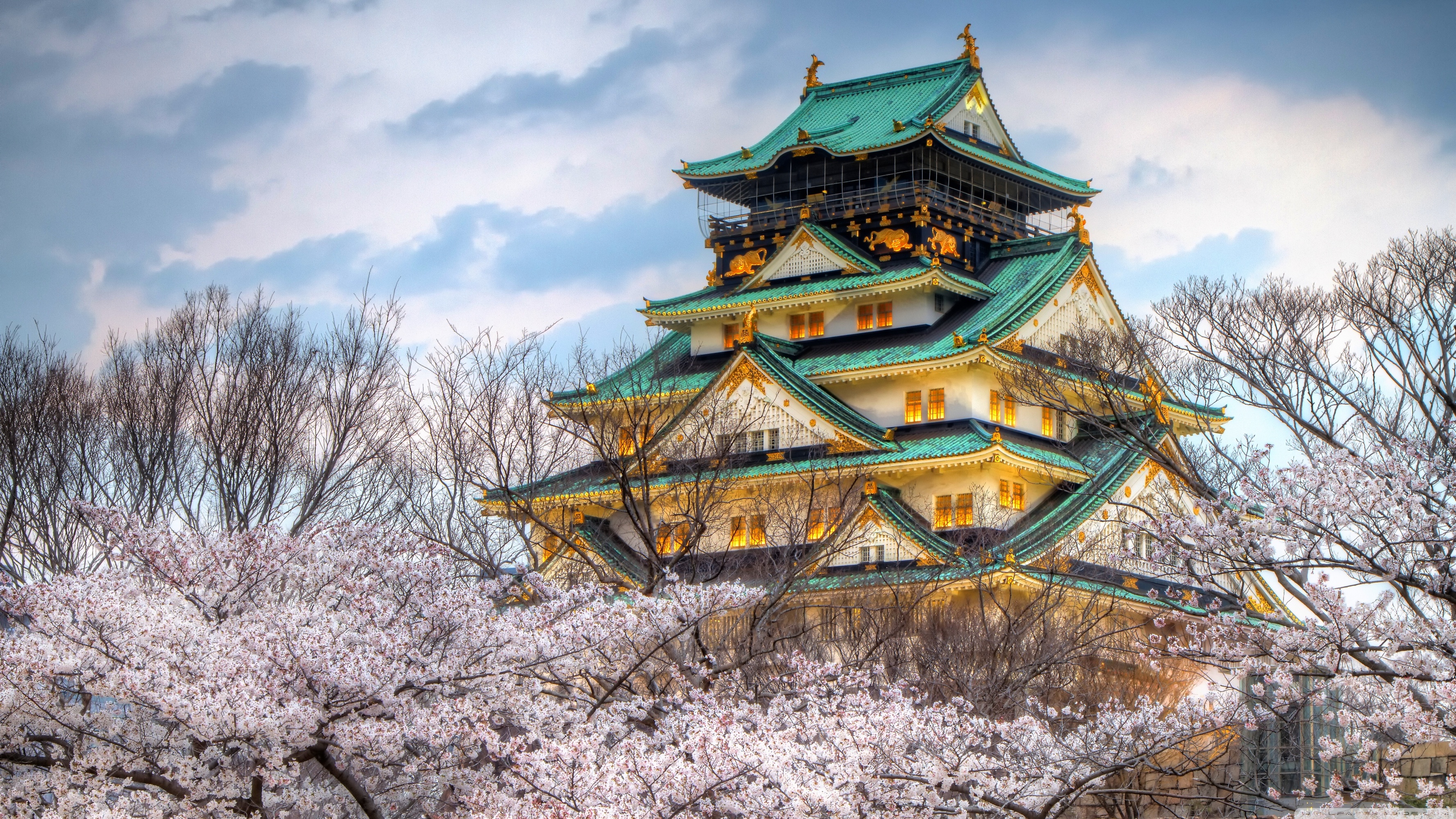 Osaka Castle Spring 4k HD Desktop Wallpaper For Ultra Tv