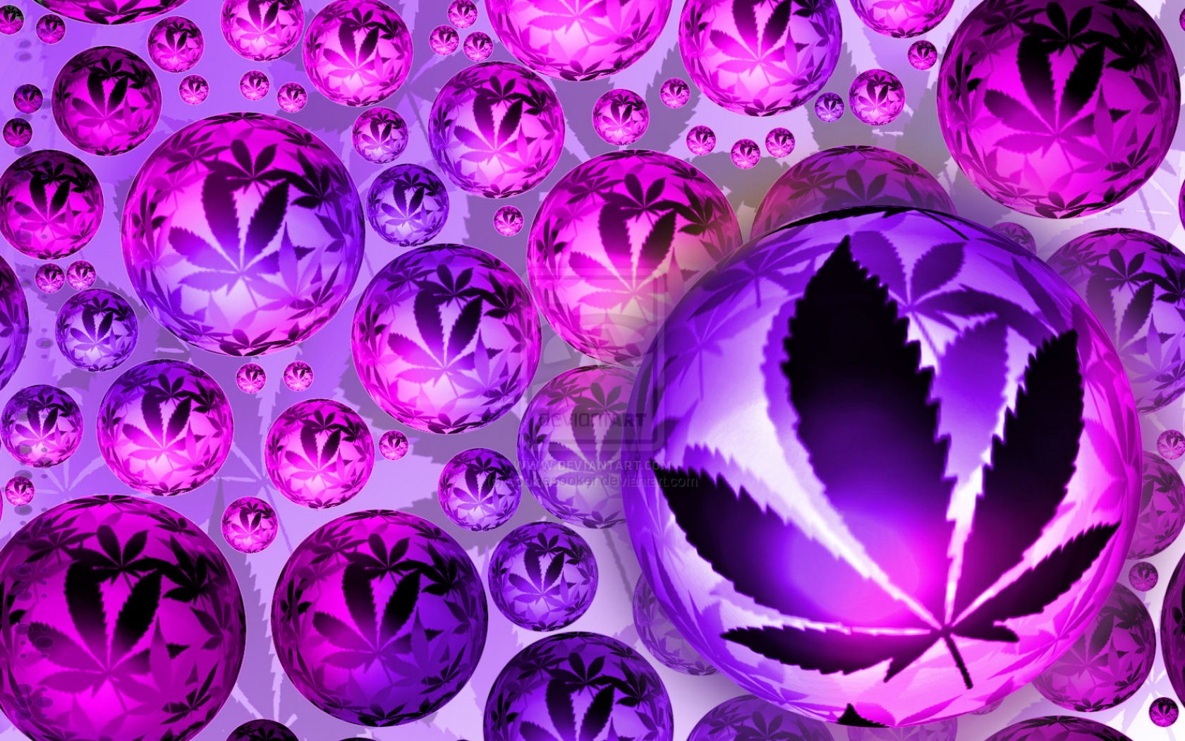 Purple Weed Leaf Wallpaper HD