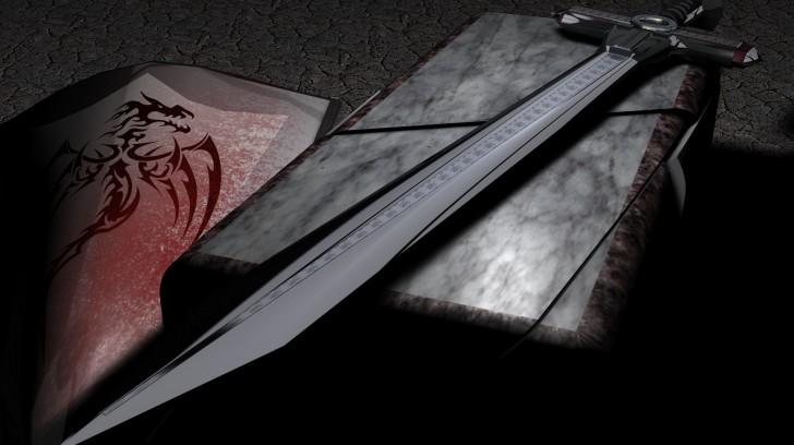 Wallpaper Black Sword And Shield HD