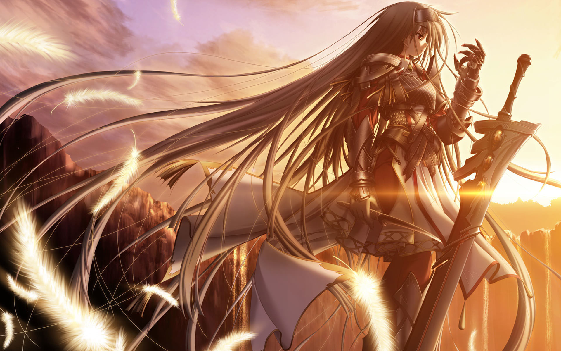 Anime Girl Warrior Wallpaper Image