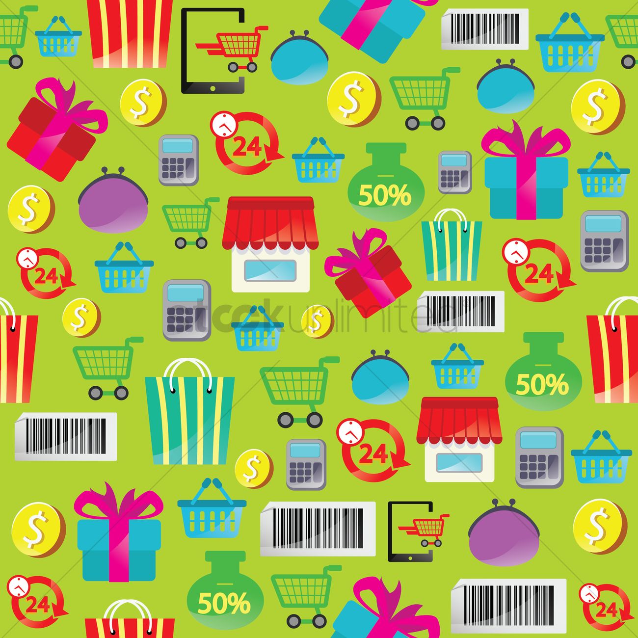 Online Shopping Theme Background Vector Image