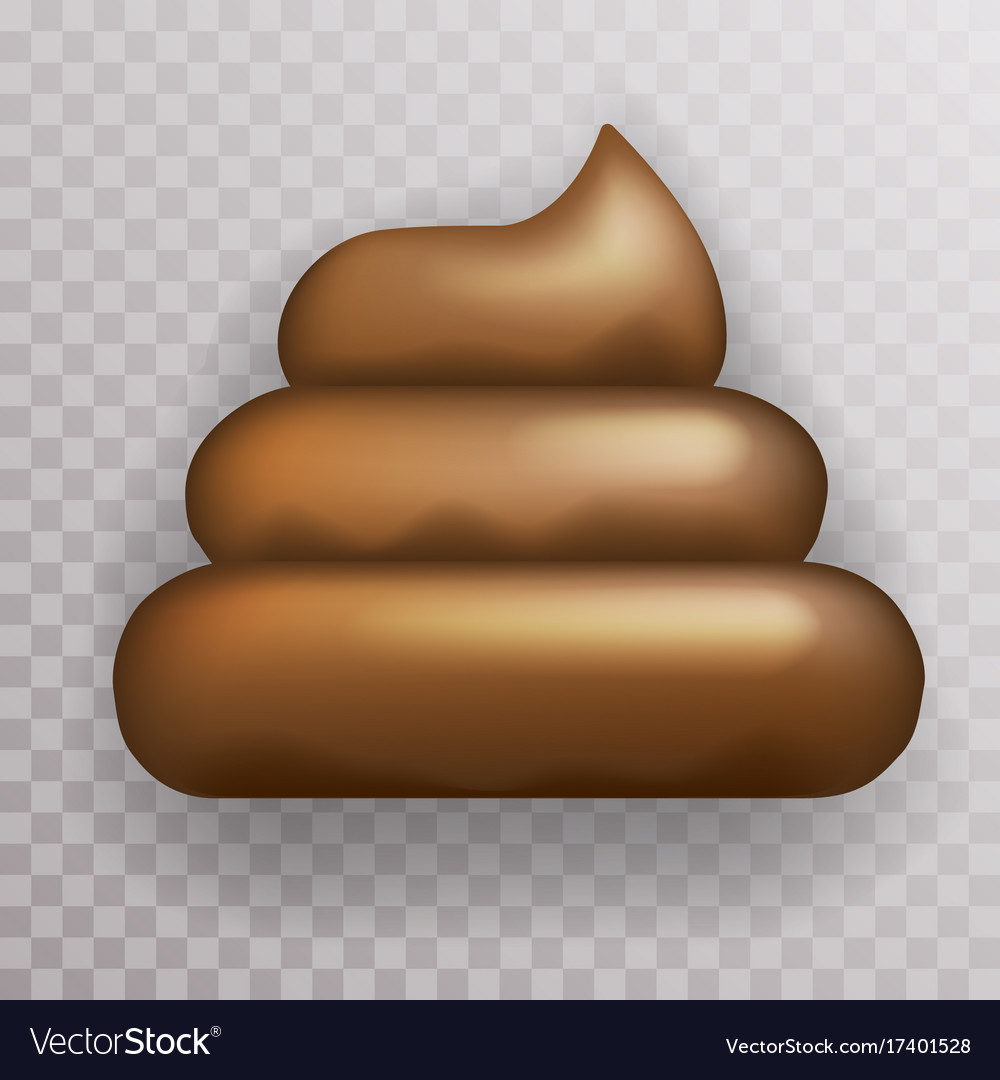 Dirty Poop Crap Shit Icon Transparent Background Vector Image