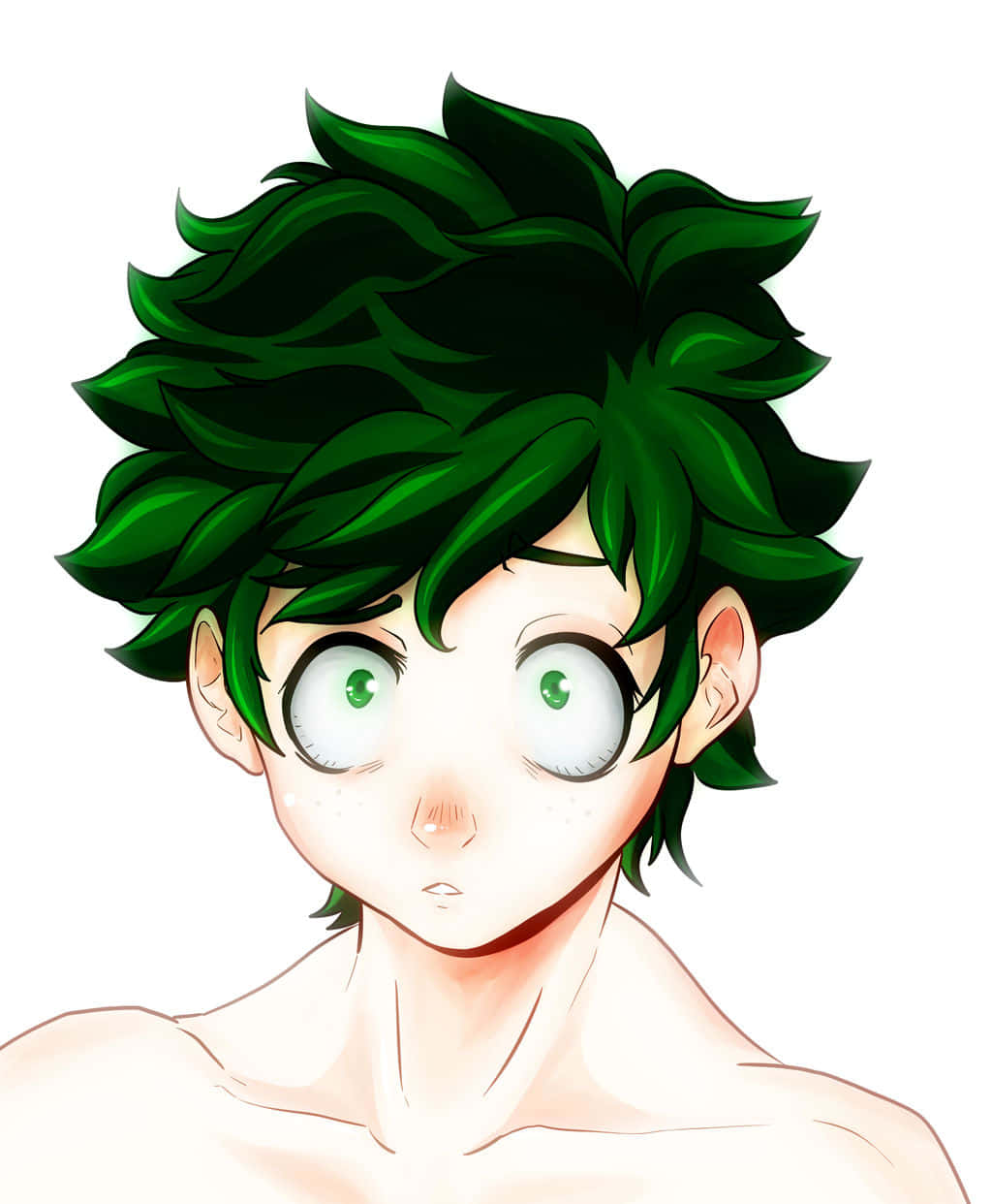 Cute Topless Deku Picture Wallpaper
