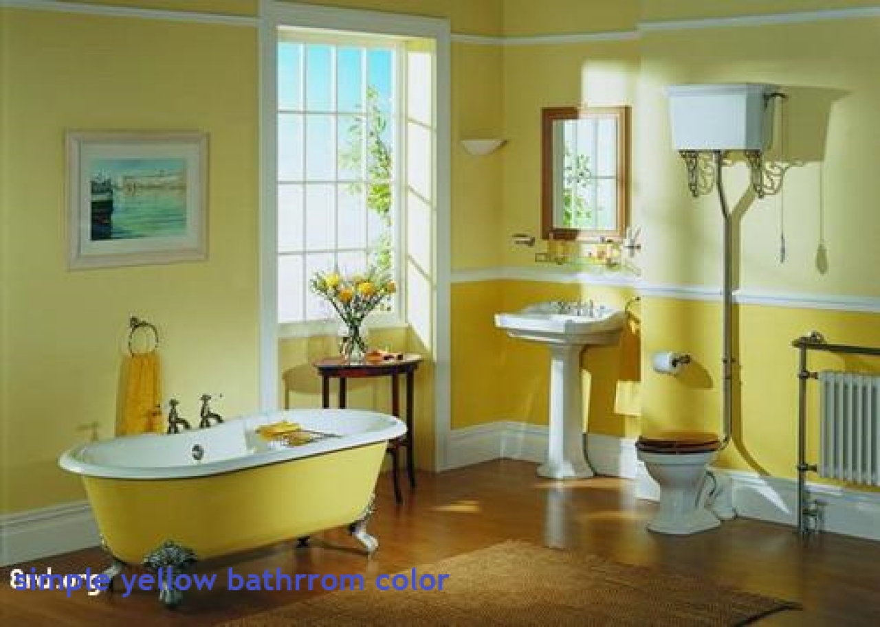 Simple Bathroom Decorating Ideas Yellow Paint