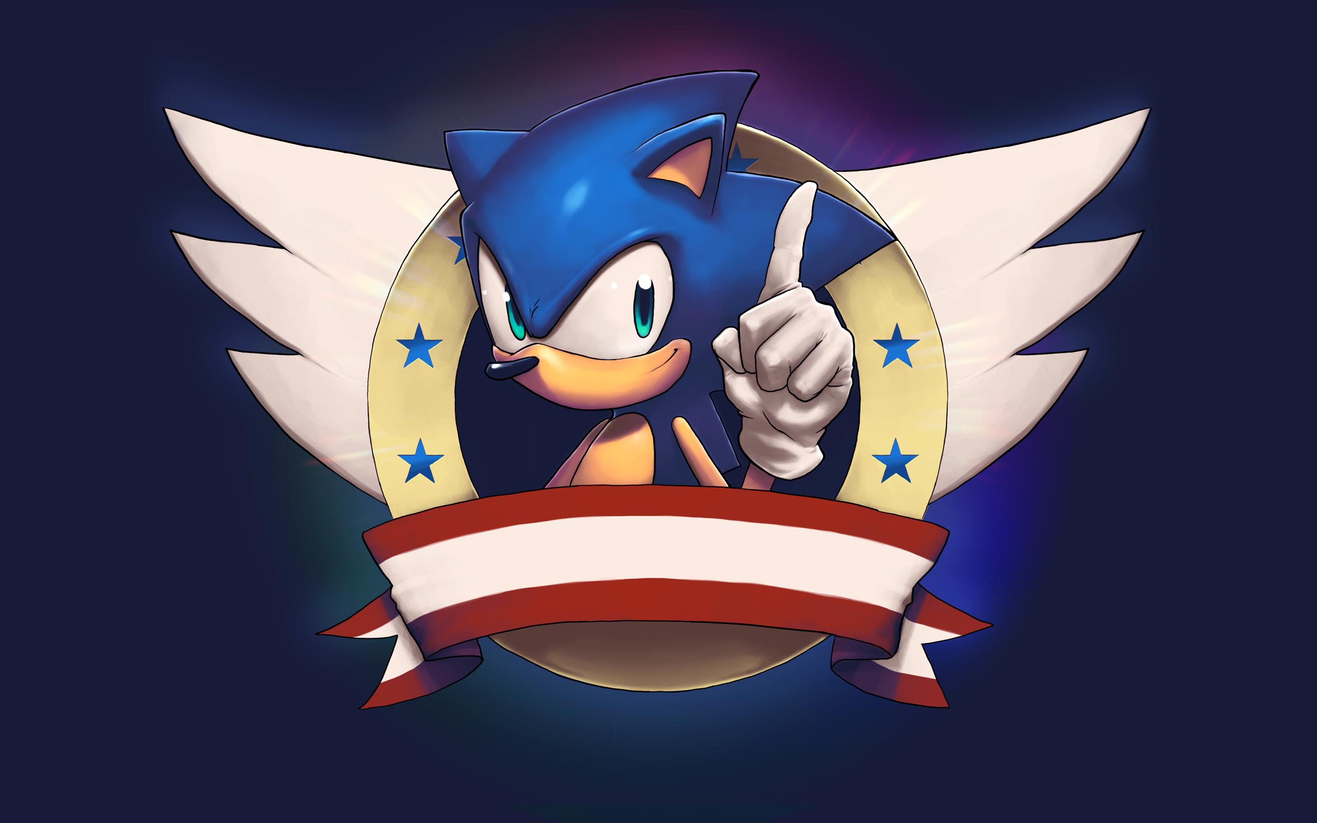 Widescreen Version Of The Classic Sonic Wallpaper Max Resolution