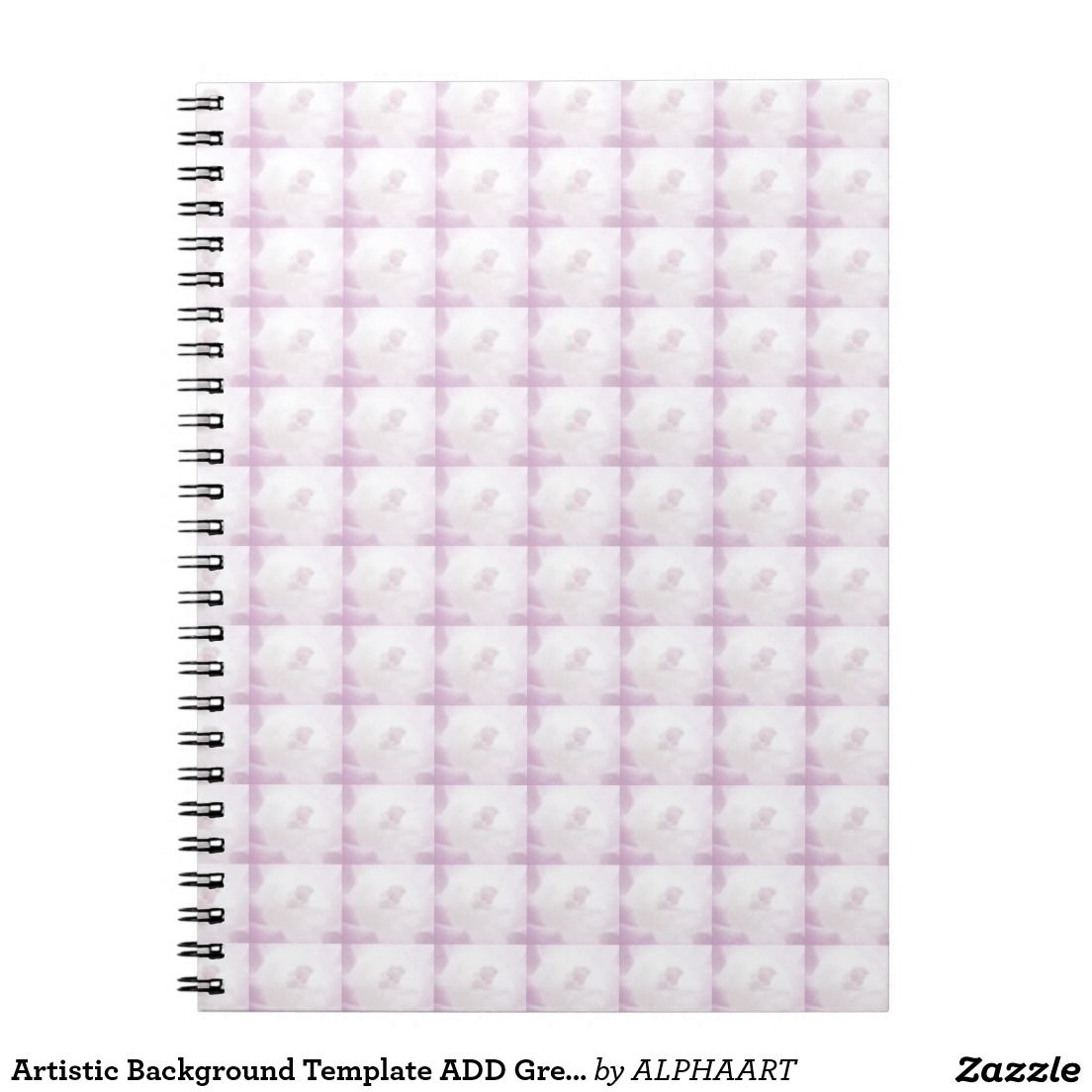 Artistic Background Template Add Greeting Image Notebook With