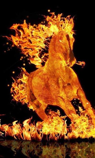 This Cool Fire Horse Live Wallpaper For