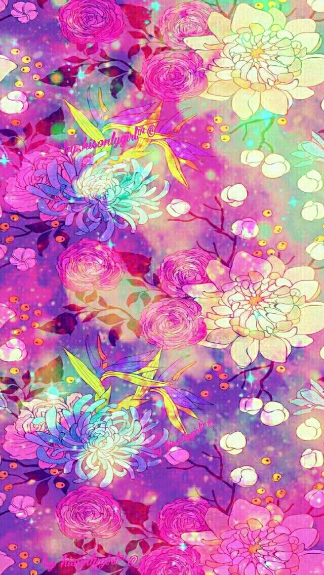 Floral Galaxy Wallpaper I Created For The App Cocoppa