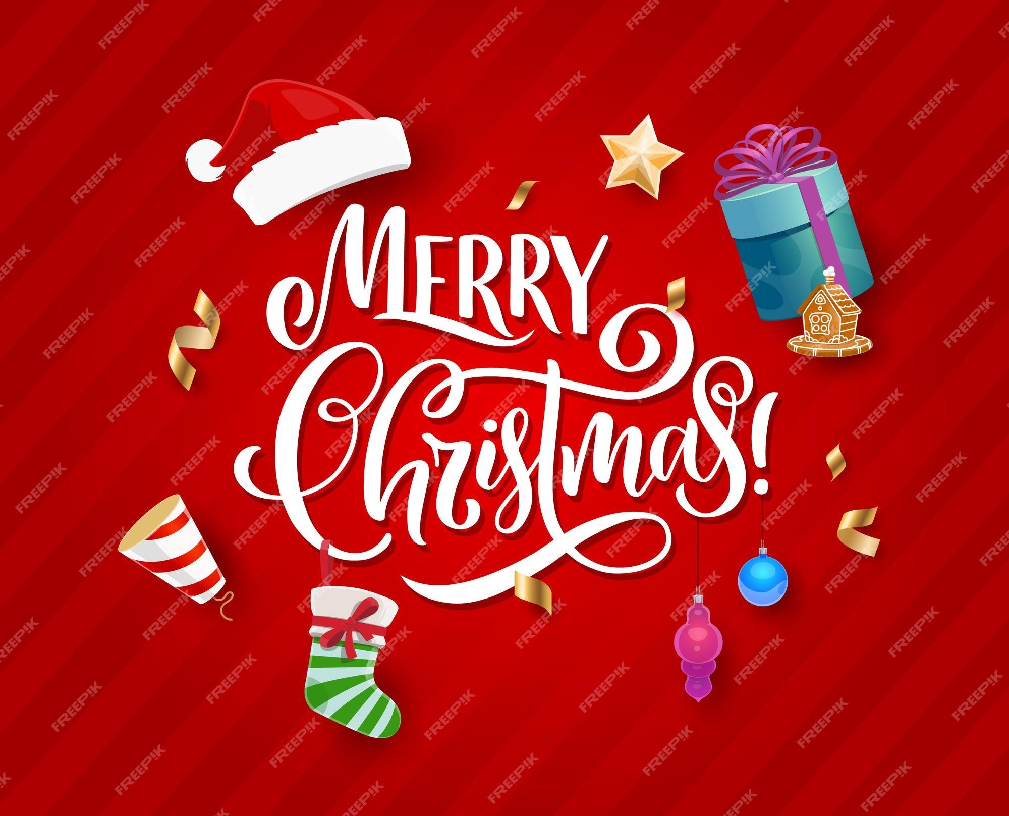  Free Download Premium Vector Merry Christmas Banner Merry Xmas 