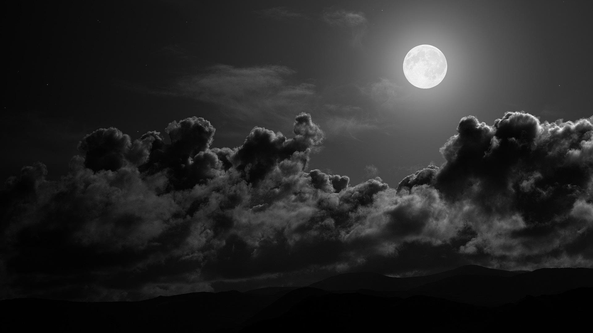 Black and White Moon Wallpaper by HD Wallpapers Daily