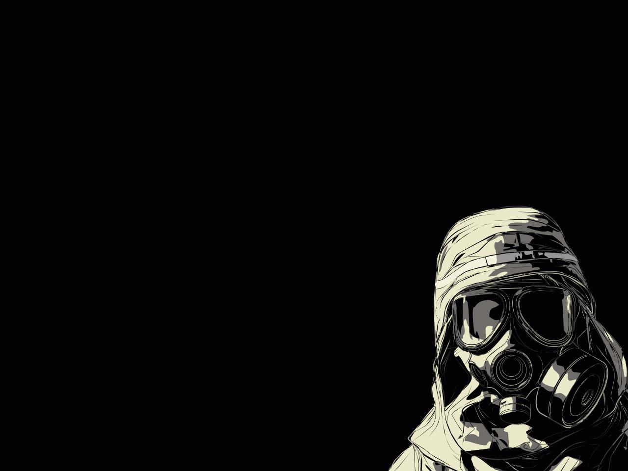 green and black gas mask background hd