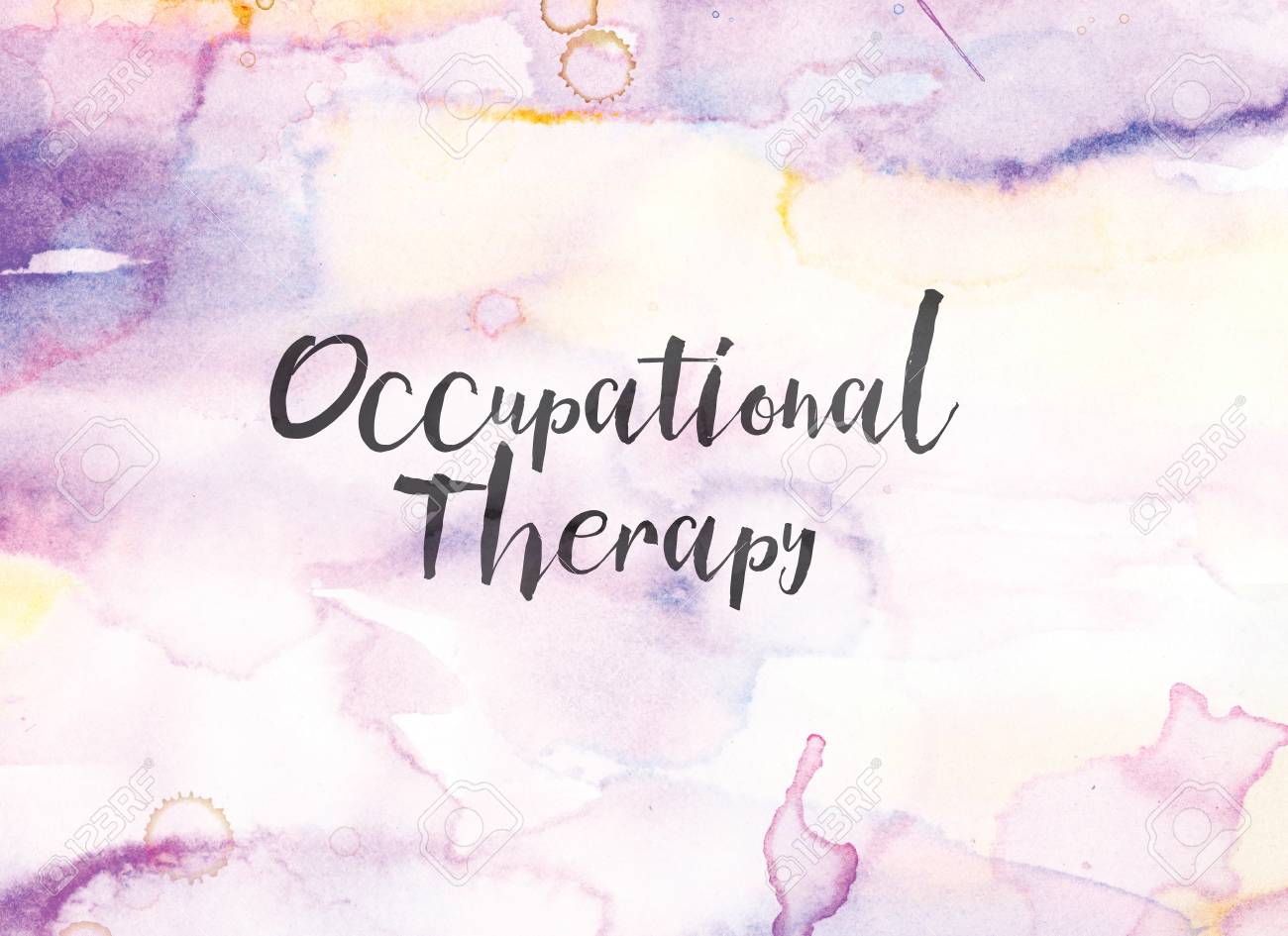 The Words Occupational Therapy Concept And Theme Written In Black
