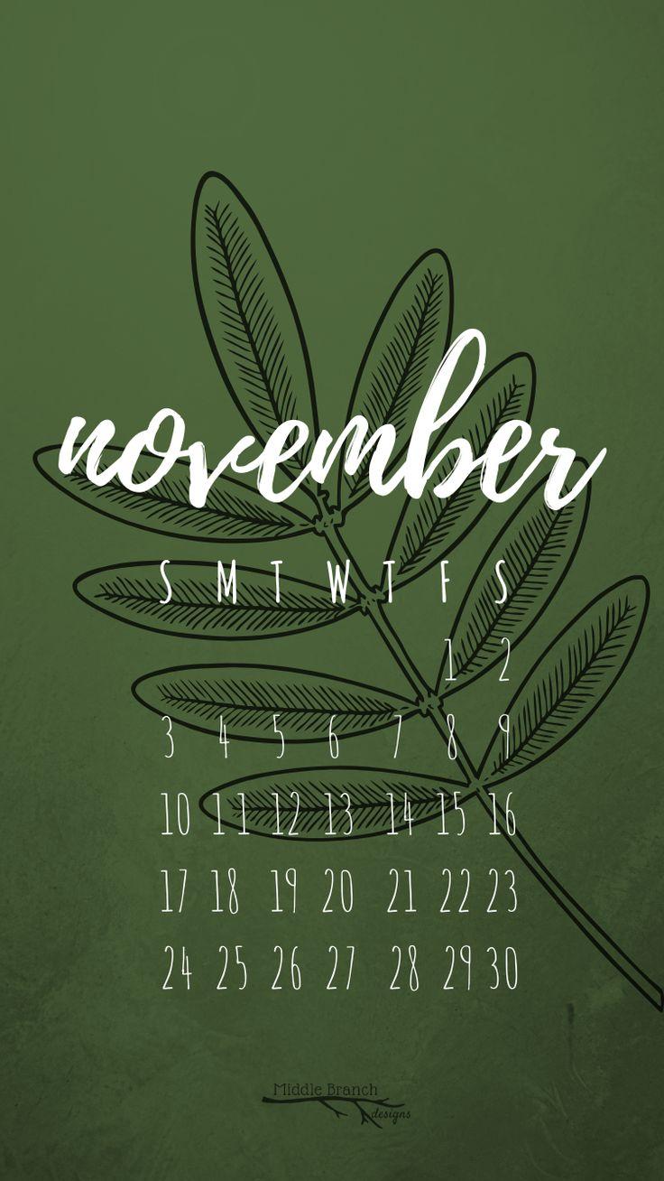 November Wallpaper Lockscreen Background Calendar