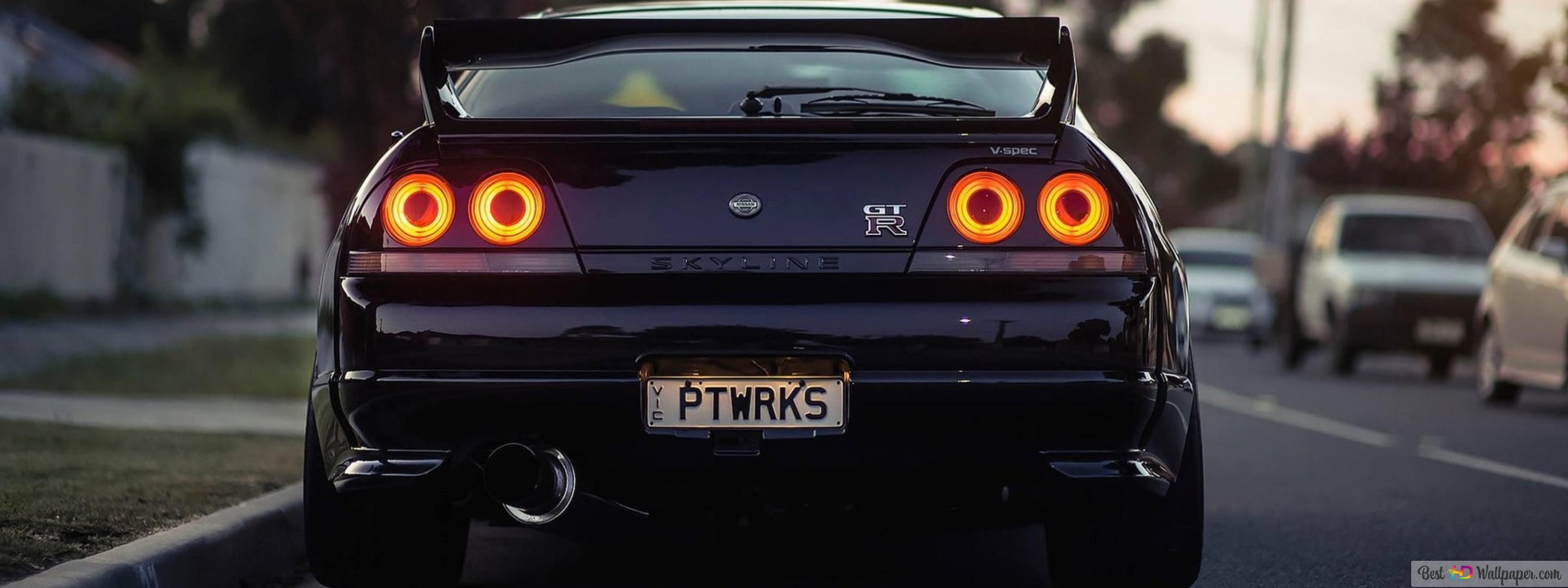Fioletowy Nissan Gtr R33 4k Pobieranie Tapety Wallpaper