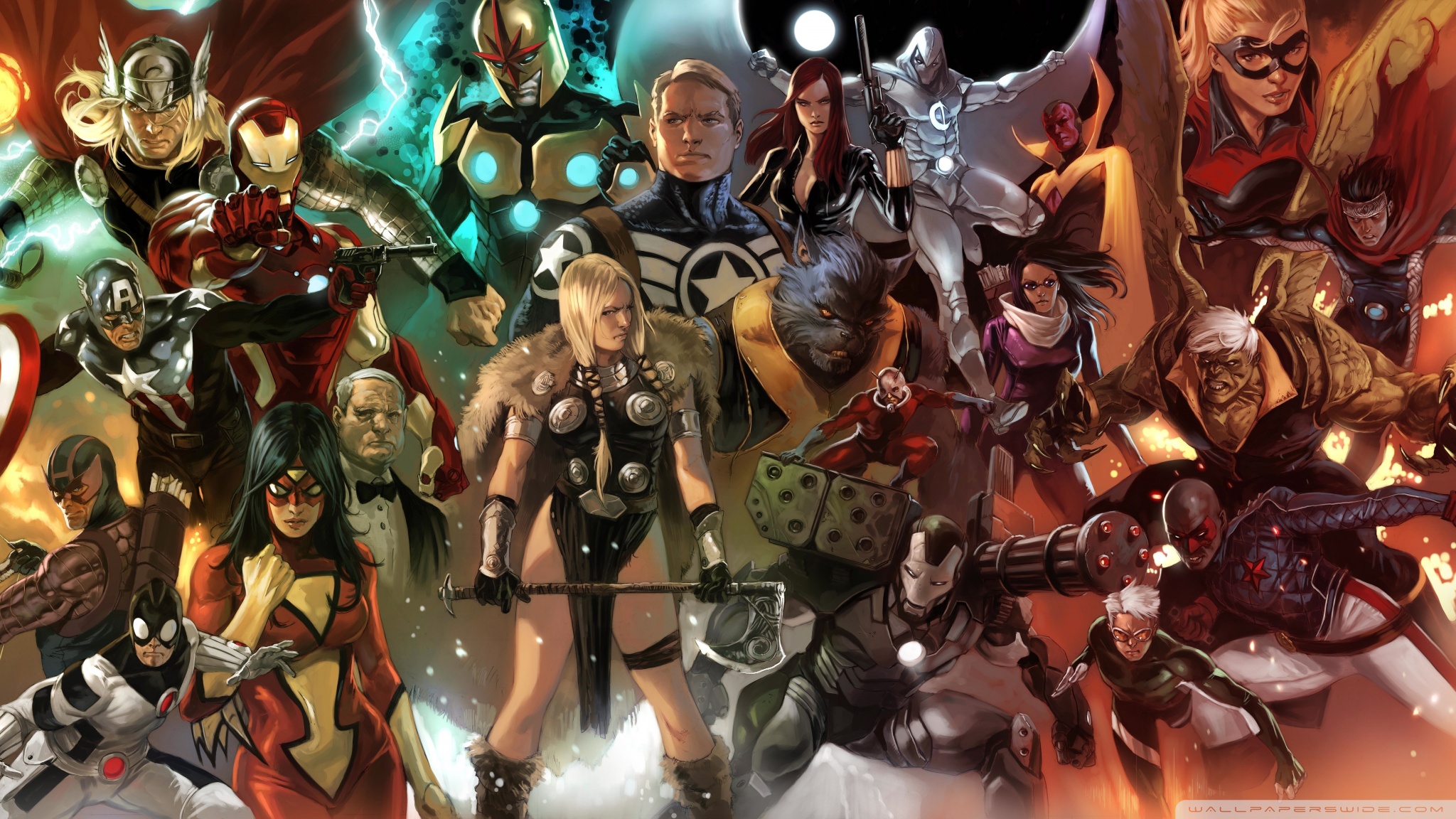 Marvel Ics Characters Wallpaper HD Res