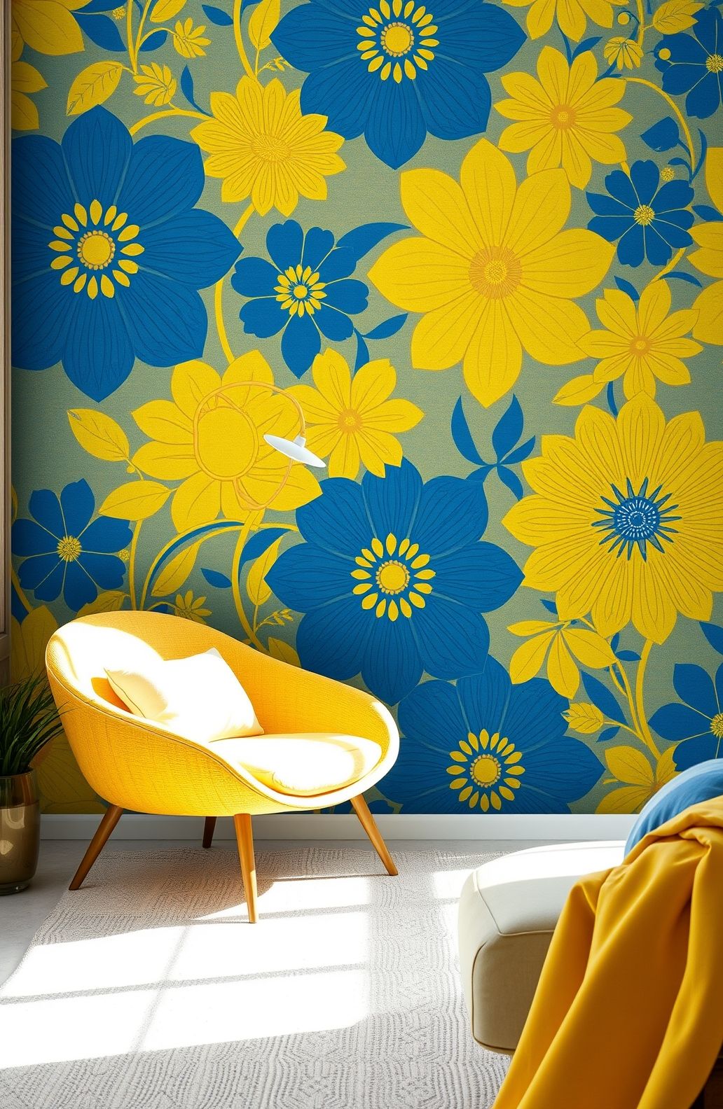 Yellow And Blue Wallpaper