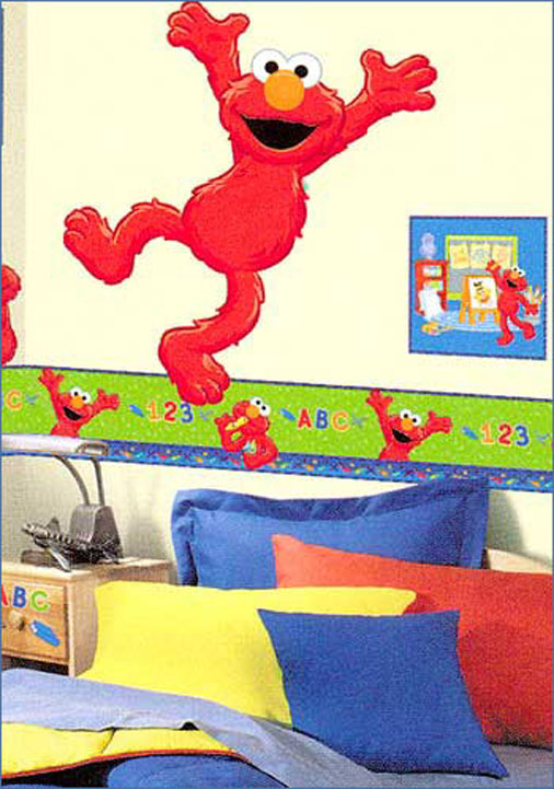 Sesame Street S Elmo Time To Learn Kids Wallpaper Border