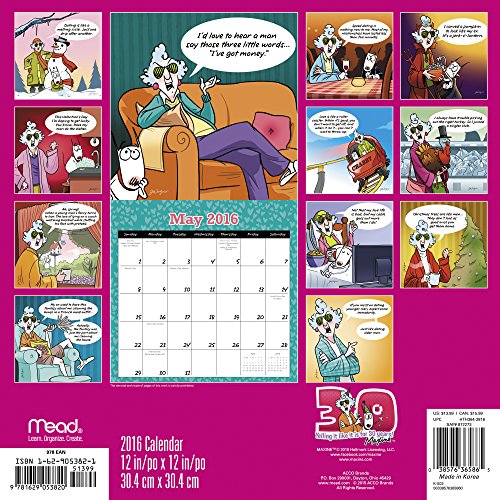 About Day Shipping Maxine Wall Calendar