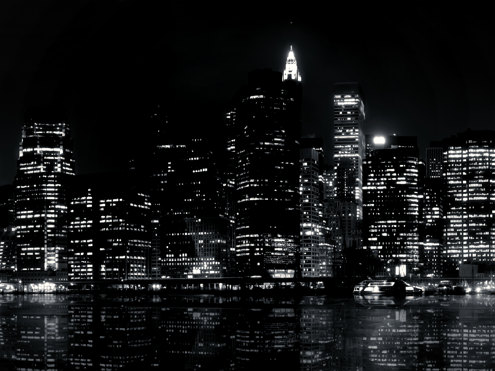 Black And White City Northern River Wallpaper Republican Suggests