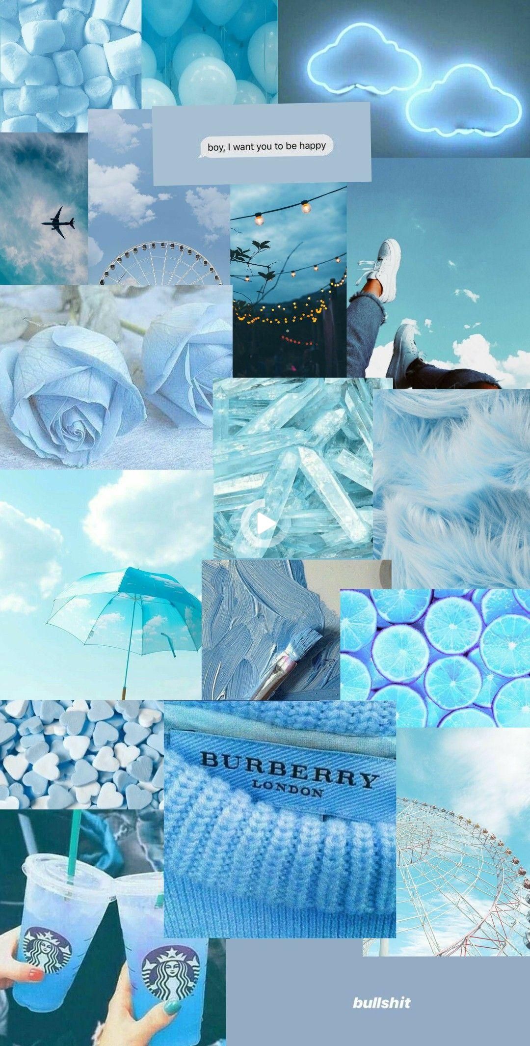 Aesthetic Blue Wallpaper On