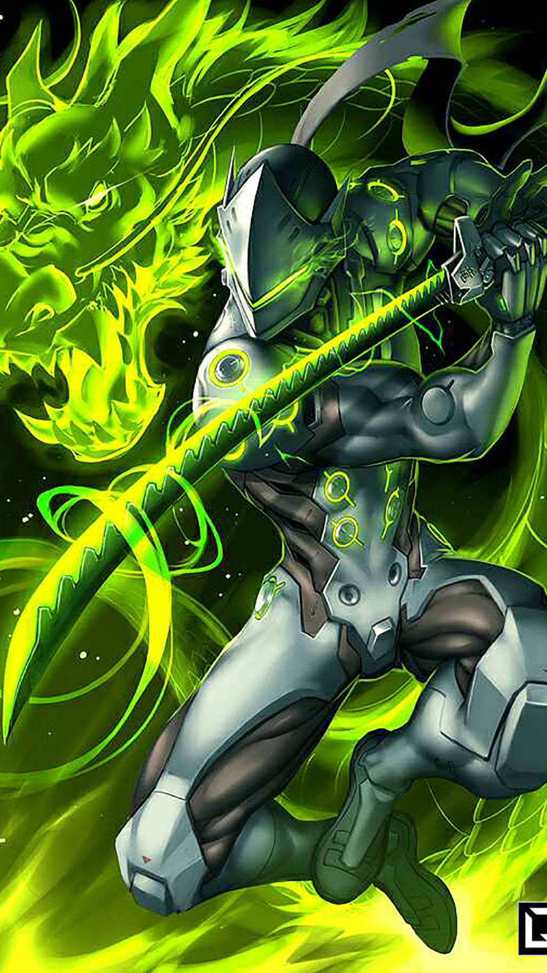 Overwatch Phone Genji Sword Xvufxzaou9odx3km Wallpaper