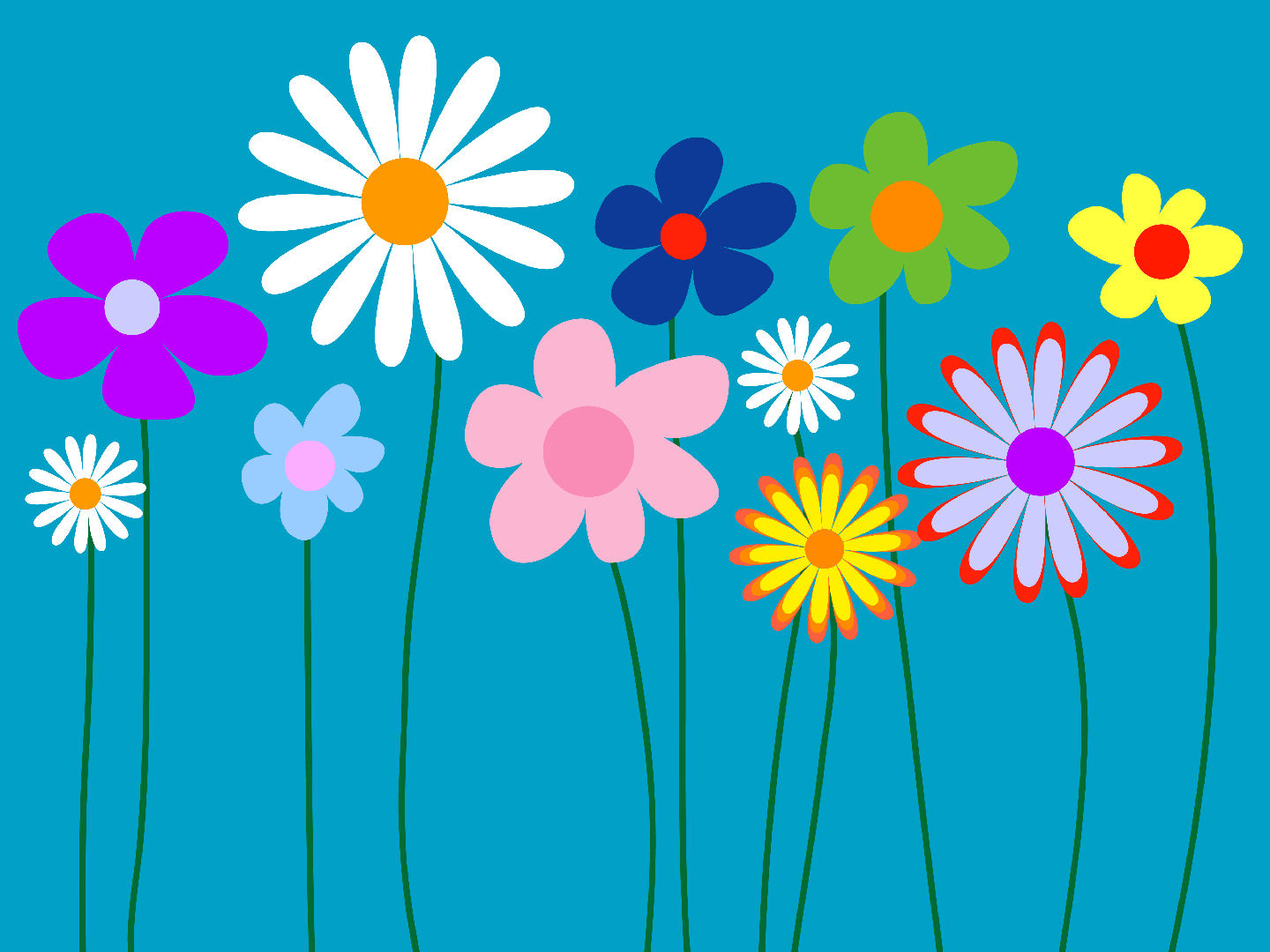 Cute Flowers Background Themes